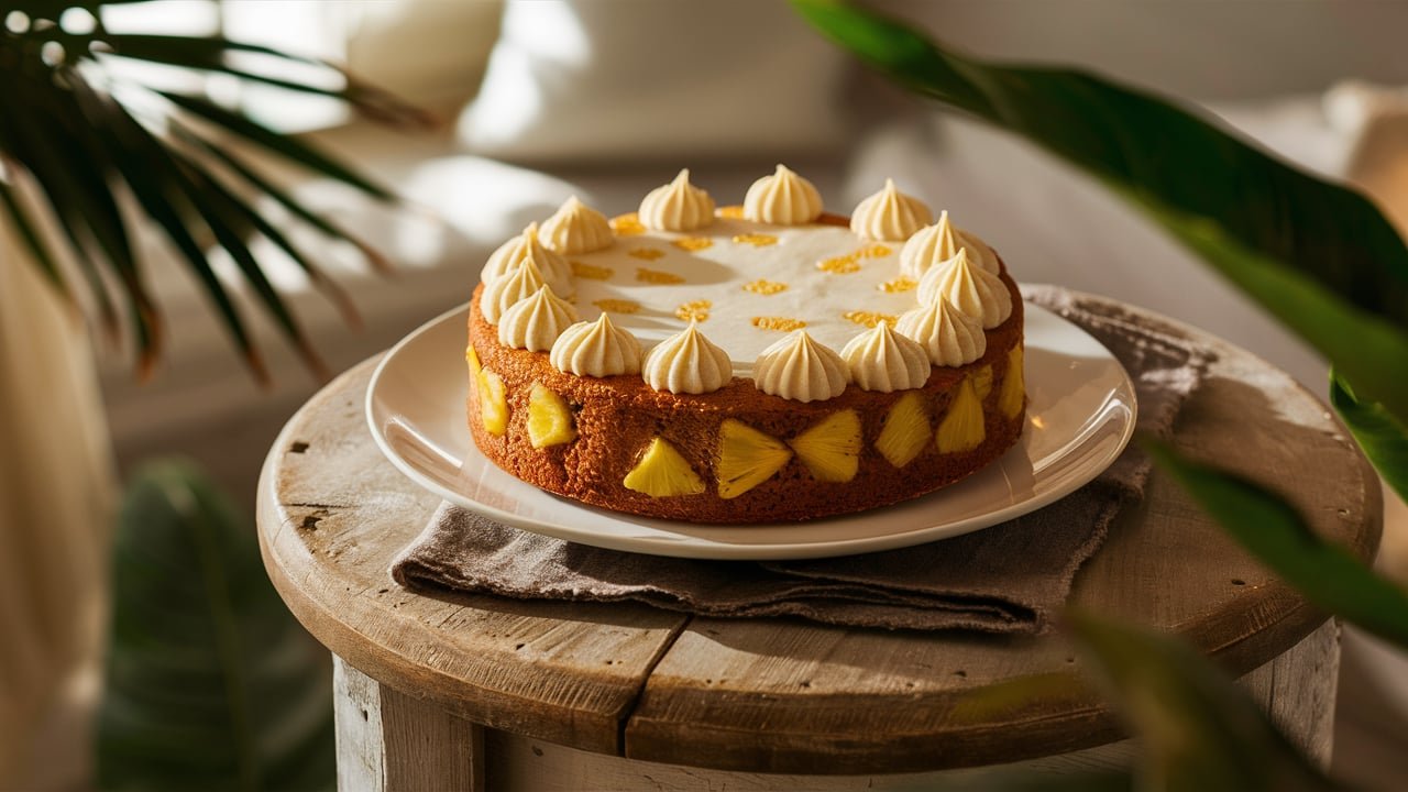 Bolo de Abacaxi com Creme