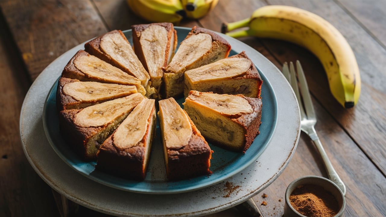 Bolo de Banana com Canela