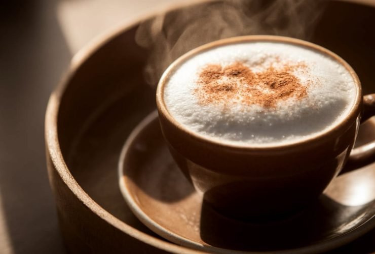 Cappuccino caseiro simples delicioso e ao seu alcance