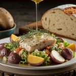 Receita de Salada de Bacalhau com Grão de Bico e Batata