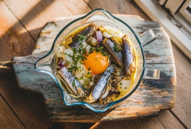 Receita de Omelete de Sardinha no Liquidificador